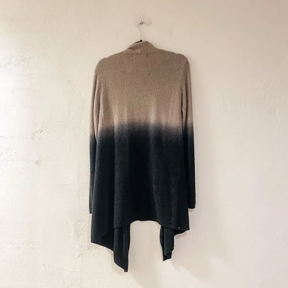 Barefoot Dreams Calypso CozyChicLite Ombré Cardigan in Beige Black Medium